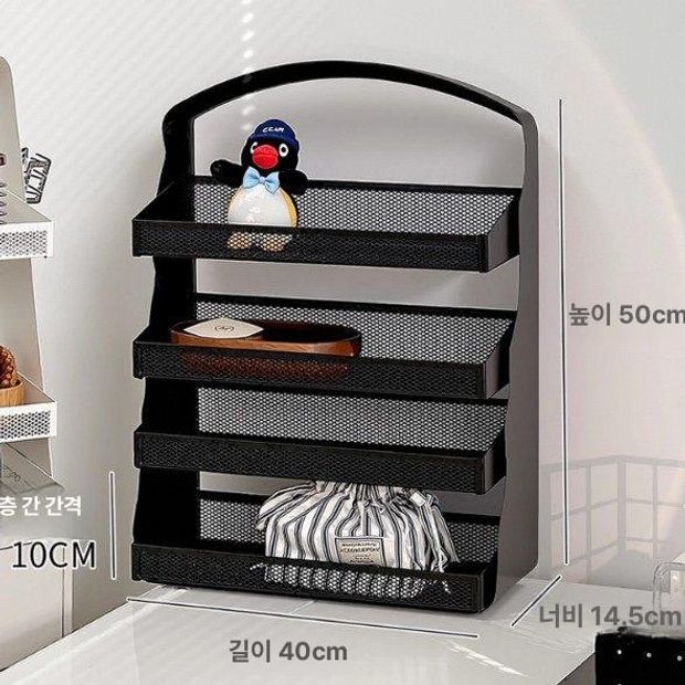 탁상 진열대 선반 마트 pc방 편의점 간식 미니 소형 방 랙 철제 카운터 정리대 팬트리 - 상세 이미지 3