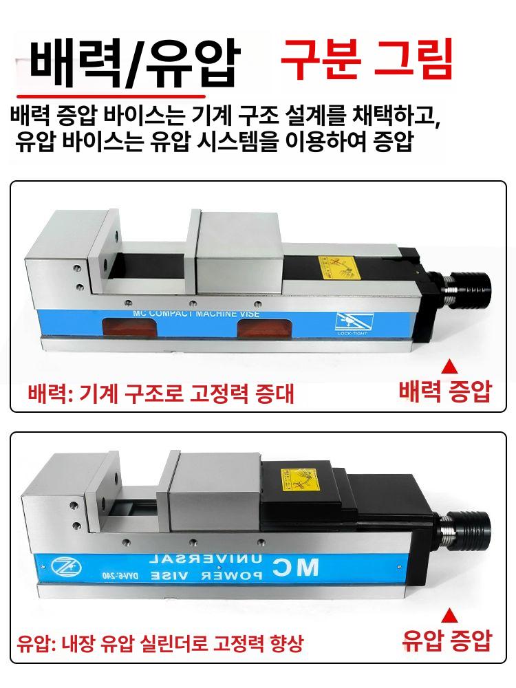 정밀유압바이스 탁상고정대 파워클램핑 각도조절 솔리드플랫 산업용장비 - 상세 이미지 3