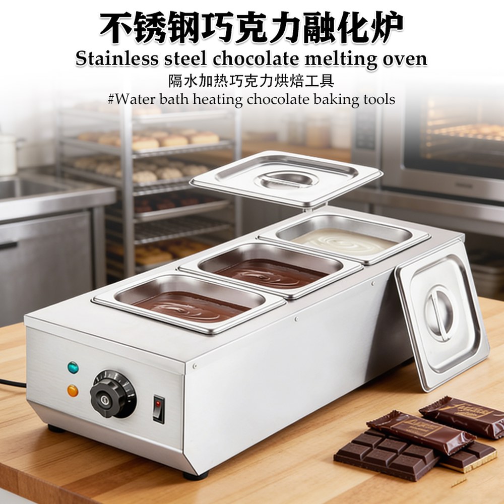 110V US 플러그 기능이 120LED 멜팅팟 Uk plug 상업용 메이커 머신 더블 탱크 초콜릿 녹이는 기계 - 상세 이미지 3