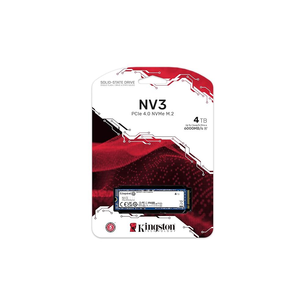 Kingston NV3 4TB M.2 2280 NVMe SSD | PCIe 4.0 Gen 4x4 Up to 6000 MB /s SNV3S /4000G 500GB - 상세 이미지 3