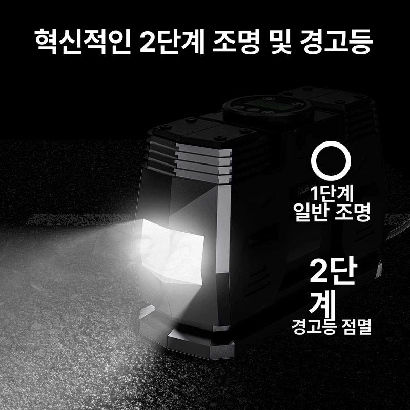 차량용 공기주입기 휴대형 타이어 펌프 자동수동 압력조절 야외캠핑용 - 상세 이미지 4