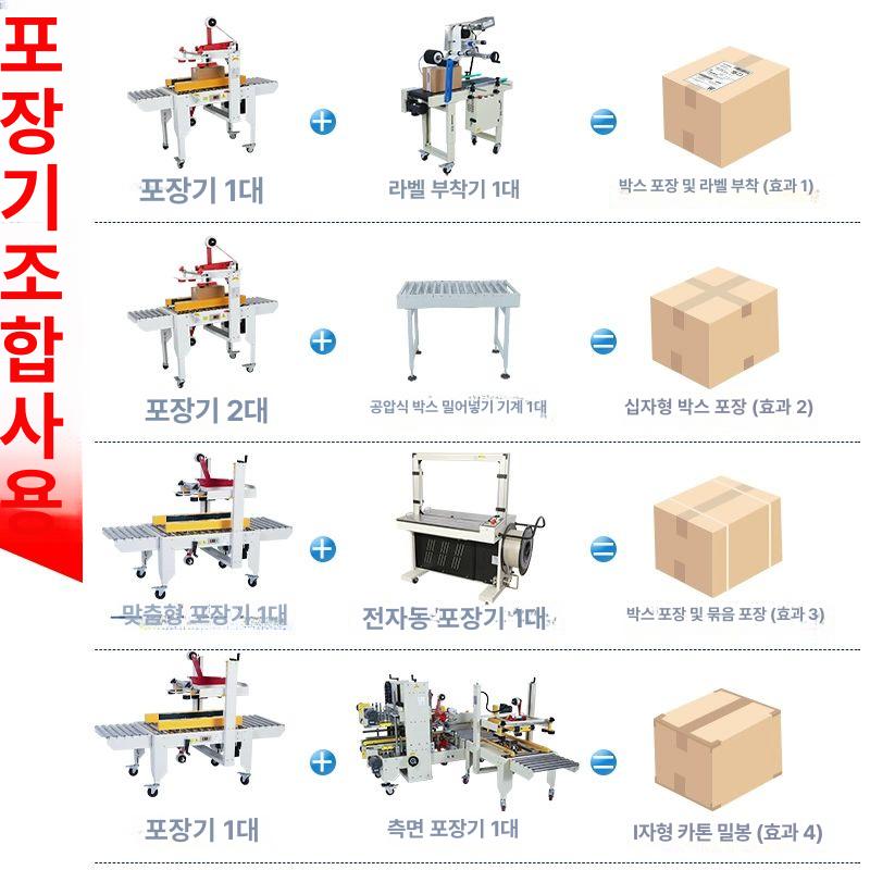 박스 밴딩기 자동 테이핑 포장 밀봉기계 결속 탁상용 반자동 택배 업소용 컷팅 - 상세 이미지 2