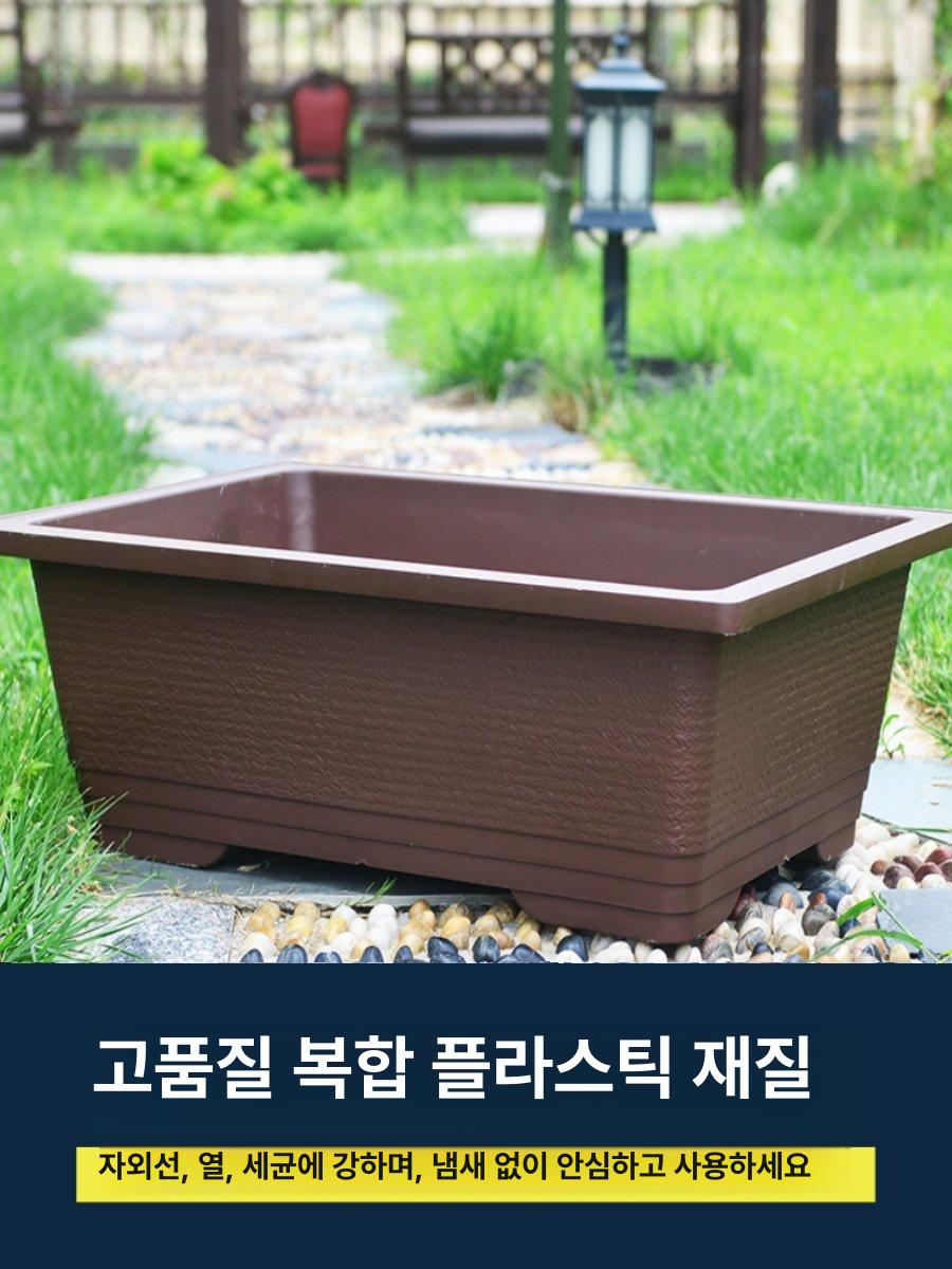 야외용 대형 분재화분 인쇄 플라스틱 가드닝 다육 도자기 빈티지 묘목 구멍 있는 옹기 - 상세 이미지 5