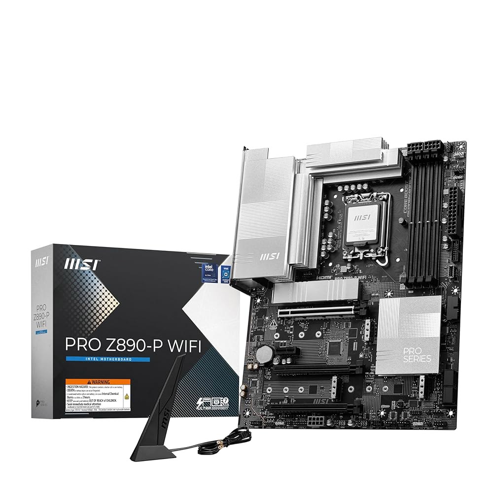 MSI PRO Z890-P Wi-Fi 프로시리즈 마더보드 5.0, 5Gbps 7, ATX DDR5, PCIe USB 시리즈 프로세서, (코어 인텔 LAN, 5.4, 지원) 울트라 - 상품 이미지