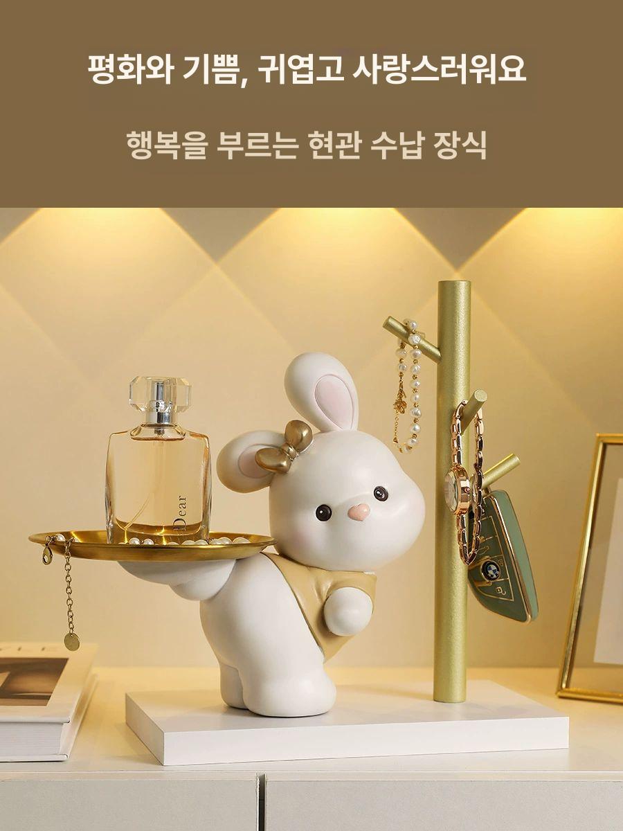 고양이 열쇠 정리함 탁상용 수납 트레이 거실 인테리어 악세사리 보관함 집들이 선물 - 상세 이미지 2