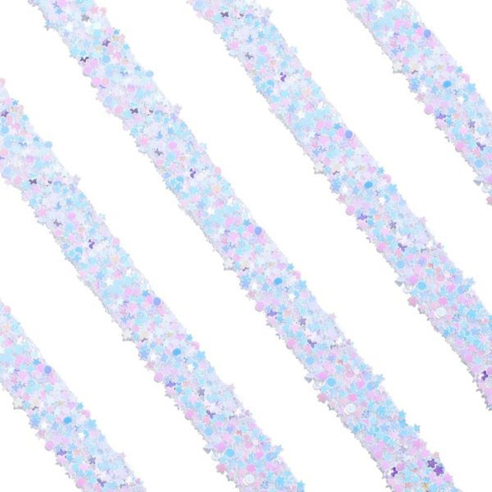 야드 셀프 접착 홀로그램 12가지 글리터 컬러풀 스틱 액세서리 크래프트 1 화이트 - 상품 이미지