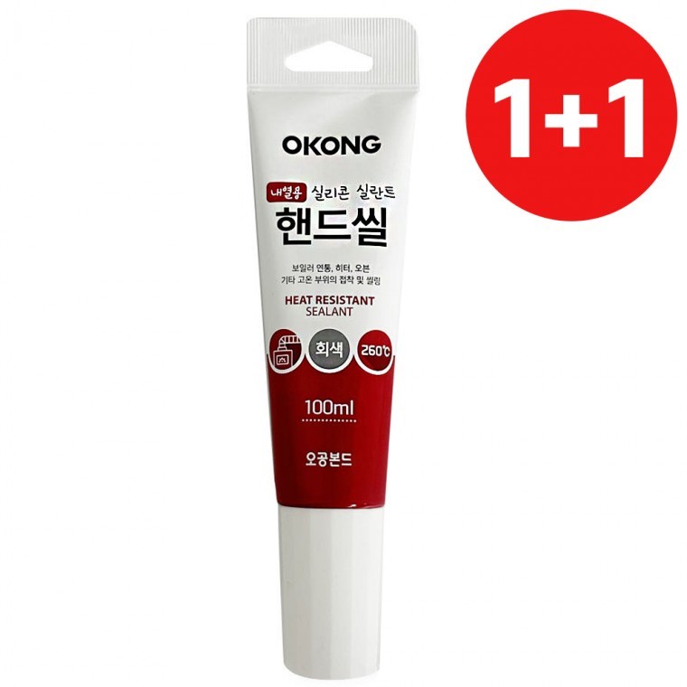오공 1+1실리콘 실란트내열용회색100ml 보일러 연통 - 상품 이미지