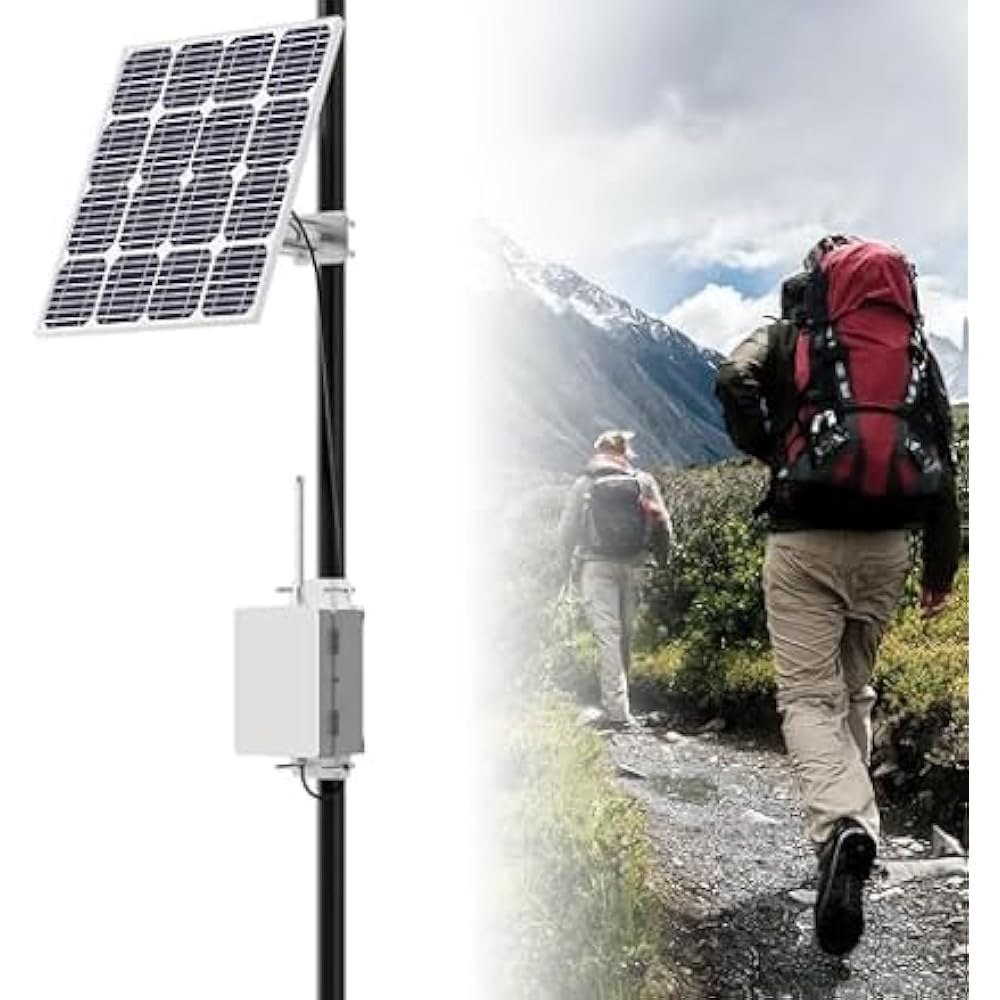 Solar Meshtastic 야외 노드, 태양열 노드 6000mAh 로라 Lora Esp32 마더보드, 버전) 블루투스, (표준 내장 Sx1262 915Mhz 리피터, 메시 배터 - 상품 이미지