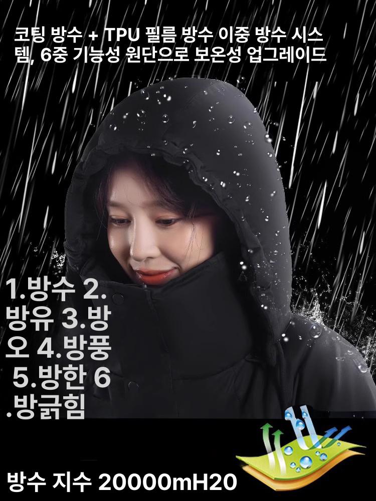 겨울 방한복 냉동작업 슈트 동계 지퍼 스타일 보온 패딩 낚시 근무복 허리 벨트 - 상세 이미지 4