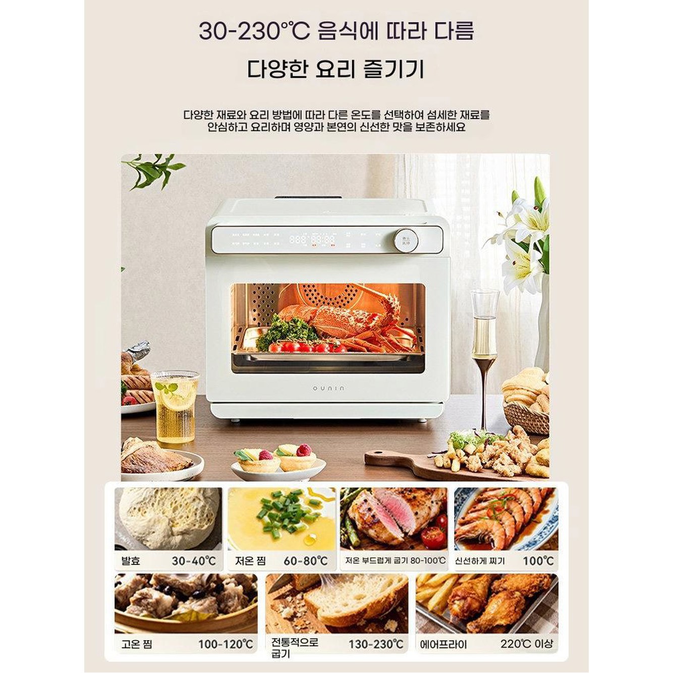 DT202BK 푸디 8in1 안전 가능한 SP102 DT200 멀티 제조기 더치 32리터 상하 독립온도조절 스타 블랙 - 상품 이미지