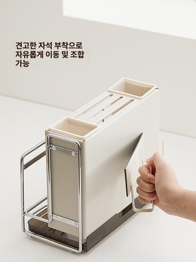 수납 주방정리대 받침대 도마 냄비뚜껑 조리도구거치대 주방걸이 싱크대 국자걸이 - 상세 이미지 4