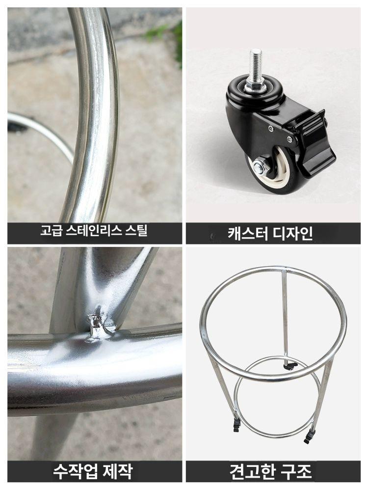 바퀴형 마대거치대 산업용 마대걸이 톤백 홀더 포대걸이 마대자루 분리수거대 받침대 - 상세 이미지 5