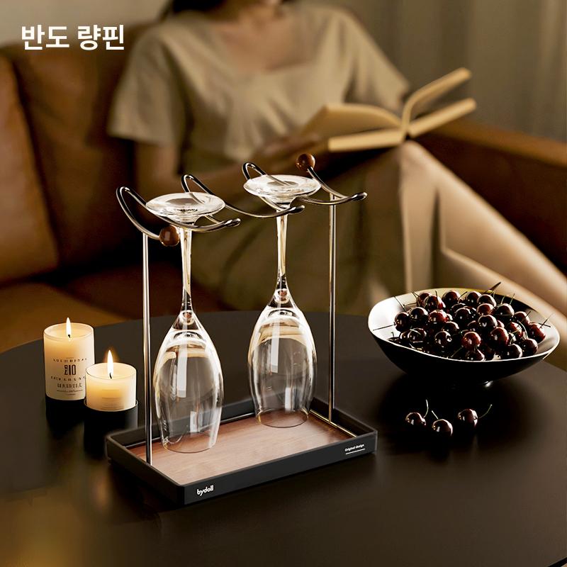 와인잔 거치대 선반 테이블 디스플레이 홈바 샴페인잔 수납 보관 미니 스탠드 받침대 - 상세 이미지 2