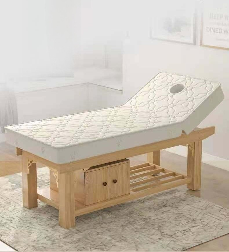 마사지침대 에스테틱 피부관리 스파침대 경락관리 바디케어 전문샵용 백색 - 상품 이미지