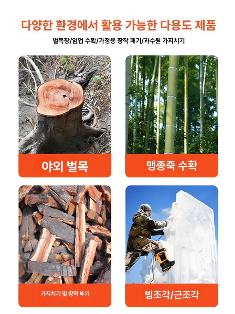 고출력 휘발유 엔진톱 전문가용 목재 절단기 벌목 체인톱 강력한 자르기 - 상세 이미지 5