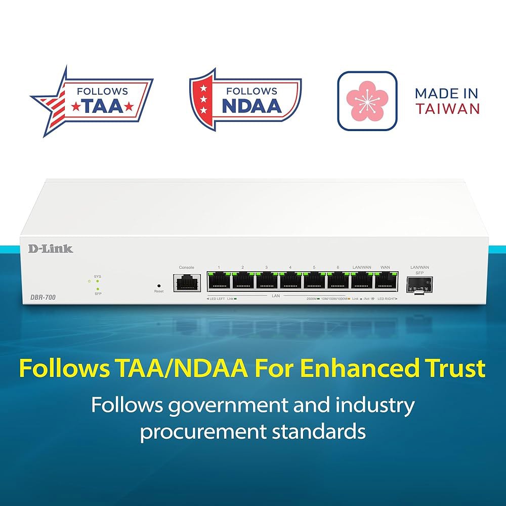 SFP(DBR-700)가 탑재된 D-Link Guardian 700 Pro 멀티 기가그 비즈니스 라우터, WAN 페일오버가 가능한 프리미엄 SPI 방화벽, SFP가 8배 2.5Gb - 상세 이미지 2