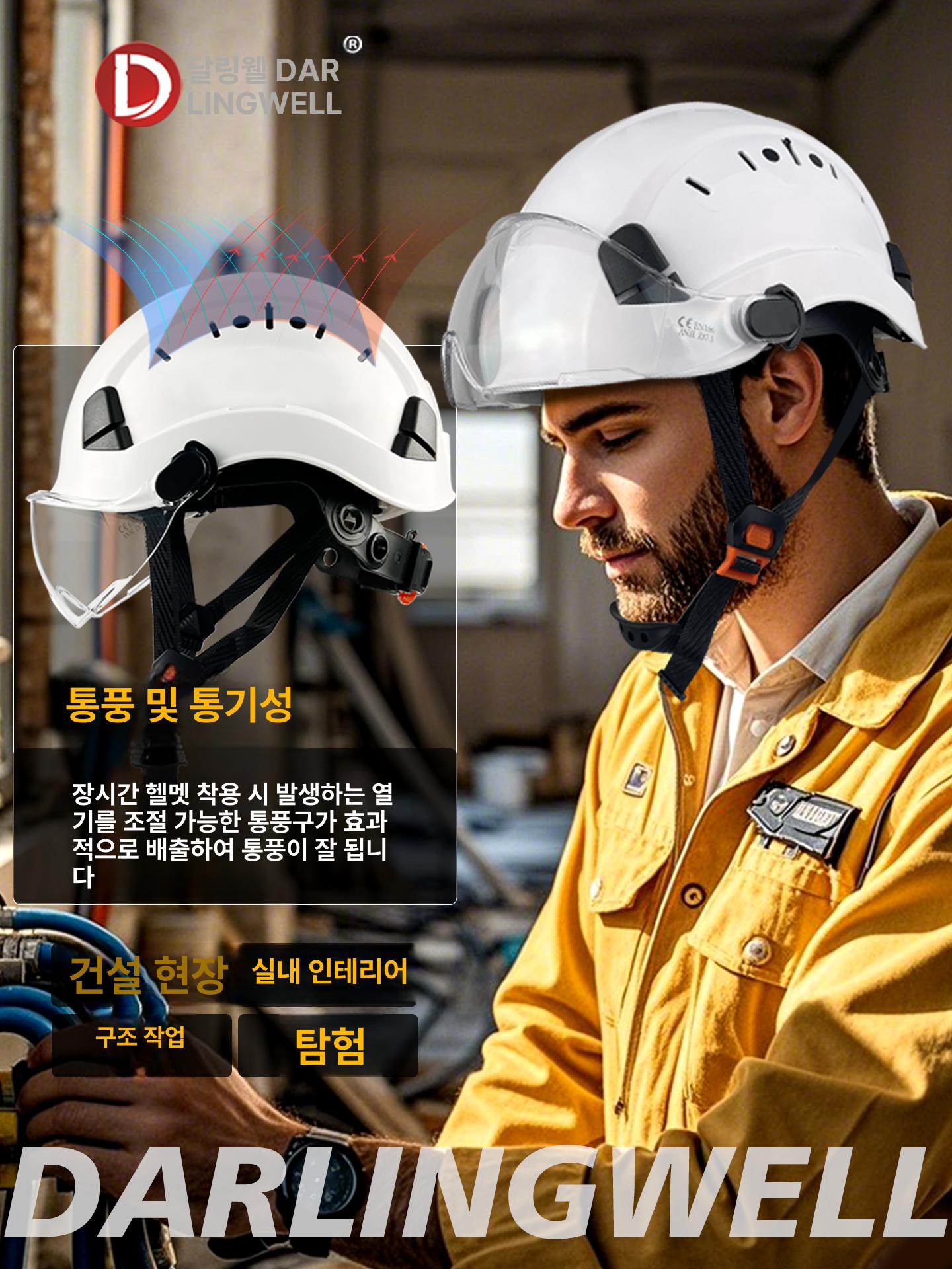 예초기 안면 보호 헬멧 벌목 마스크 안전 작업용 보호 용품 장비 - 상세 이미지 2