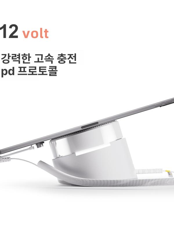 태블릿방지거치대 고정대 매장 장치 블랙 업소용 회전 브래킷 받침대 - 상세 이미지 2