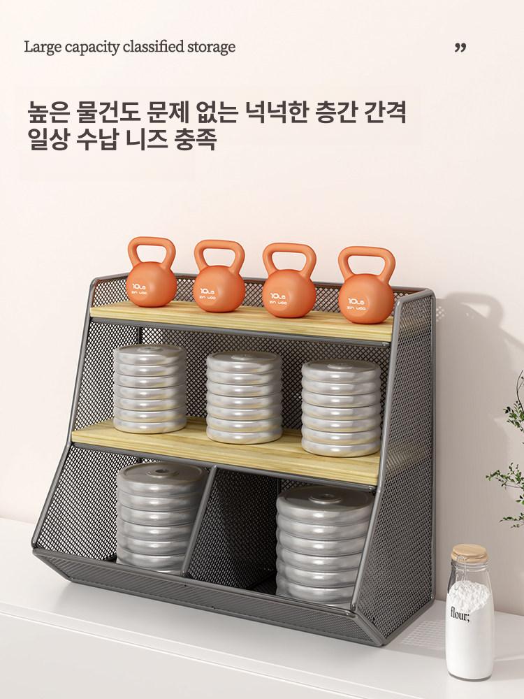 수납함 컵정리대 탁상용 거실 거치대 가정용 랙 주방 정리함 식기 찬장 디스플레이 - 상세 이미지 5