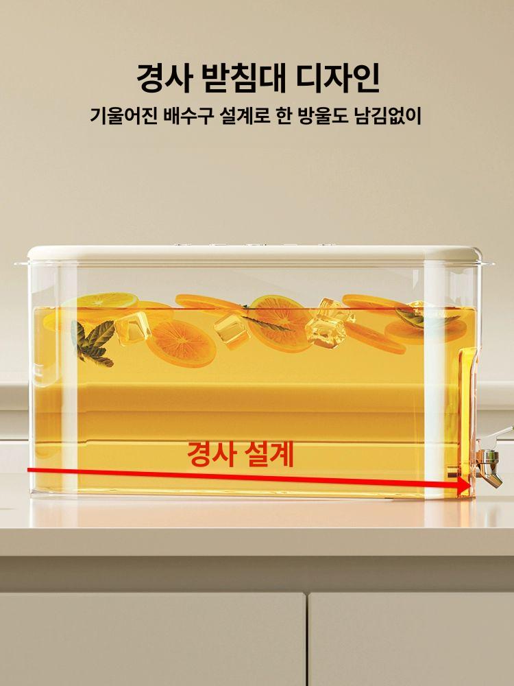 미니 물통 꼭지 3리터 대용량 음료 디스펜서 플라스틱 유리겸용 생수 저장용 - 상세 이미지 3