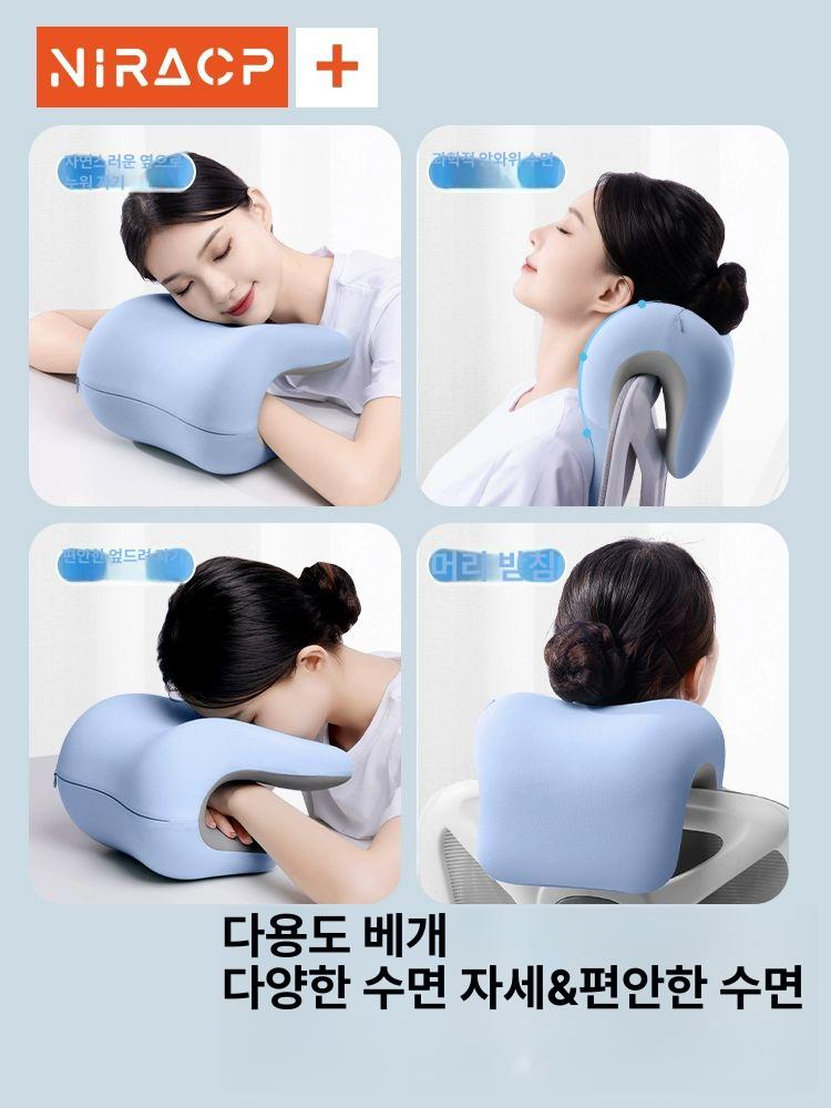 목베개 경추지지 사무용 쿠션 척추보호 차량용 허리베개 좌석쿠션 자동차 요추패드 이미지 6