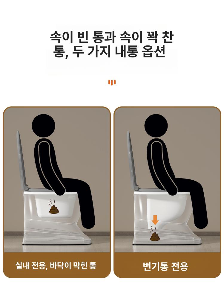 높낮이조절 이동식 간이변기 성인용 노인 가정 실내 캠핑 임시용 간편한 휴대식 - 상세 이미지 5