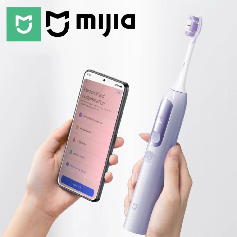 스마트 진동 IPX8 방수 앱제어 배터리 여행용 잠금 기능 Purple Toothbrushes - 상품 이미지