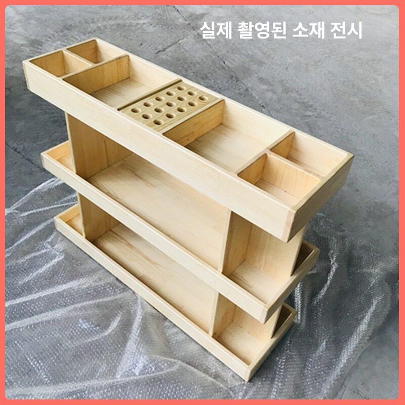 미술 학원 책상 옆 이동식 서류 수납장 교구 보관함 오픈 선반 캐비닛 - 상세 이미지 4