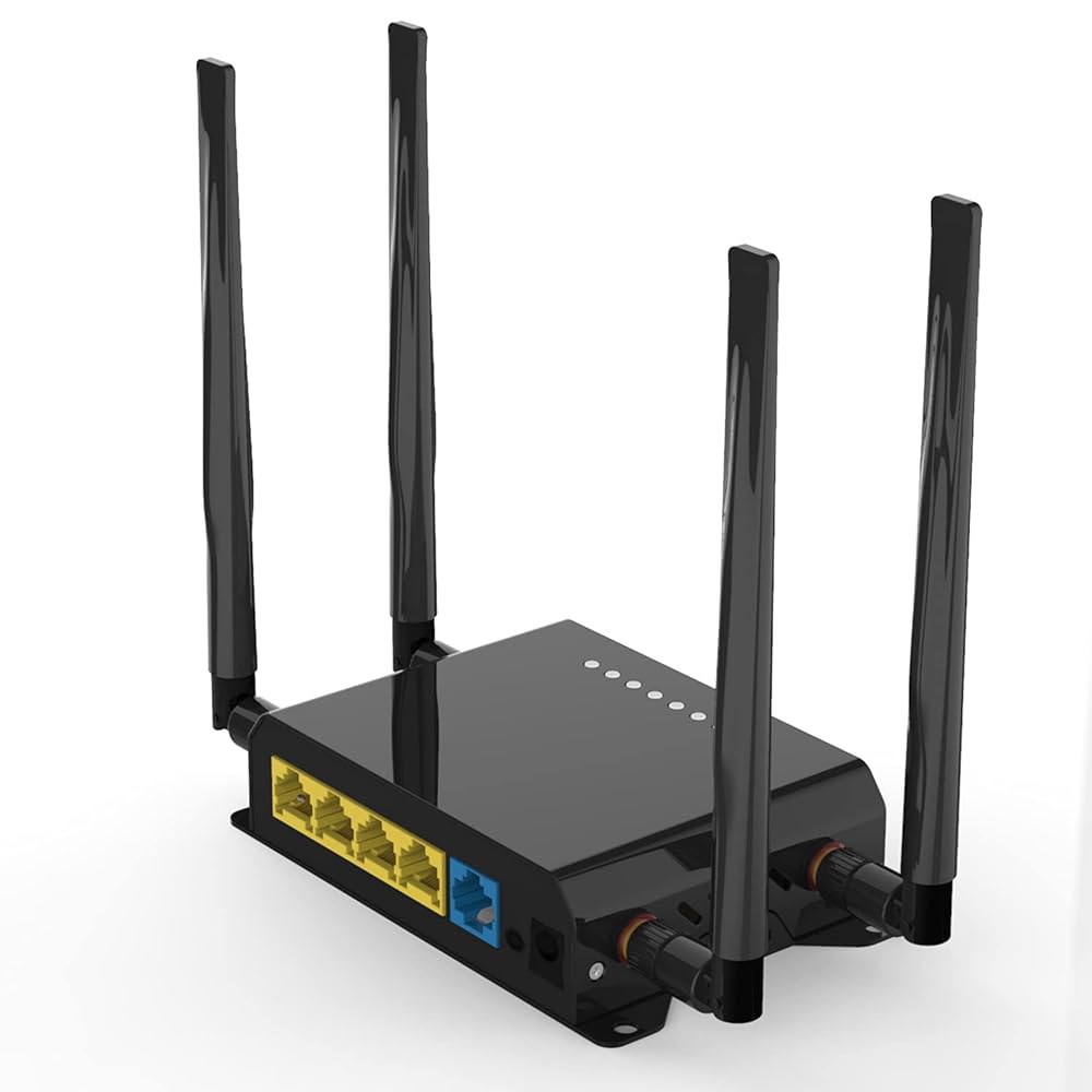 4개의 LAN 포트가 있는 Wiflier 4G LTE 라우터 OpenWRT 지원 / USB 2.0 및 Micro SD - 300Mbps WiFi 와이드 온도(-30 C~70 C - 상품 이미지