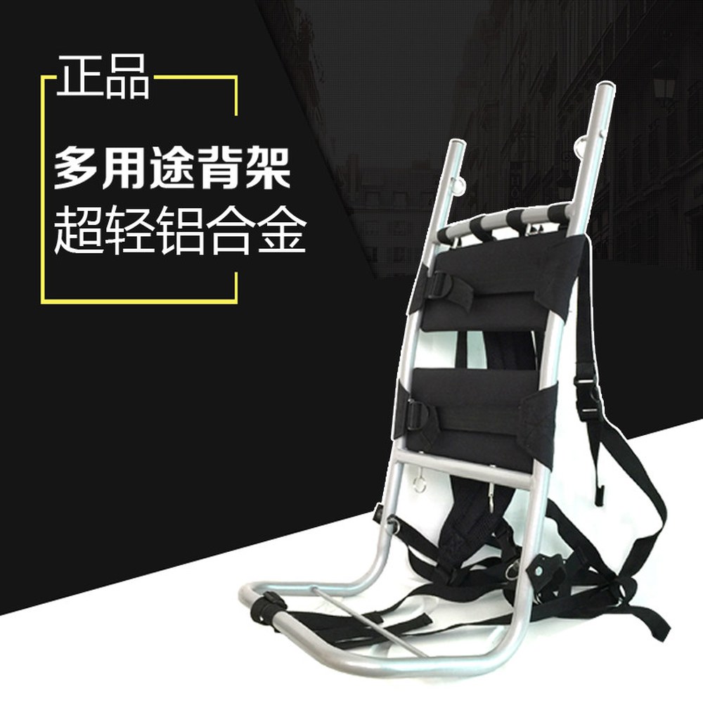 경량 지게 벌목 산악용 알루미늄 등지게 바퀴 낚시 등짐 프레임 나르기 수하물 베이직 스몰 사이즈 하중 25kg 내외 - 상세 이미지 3