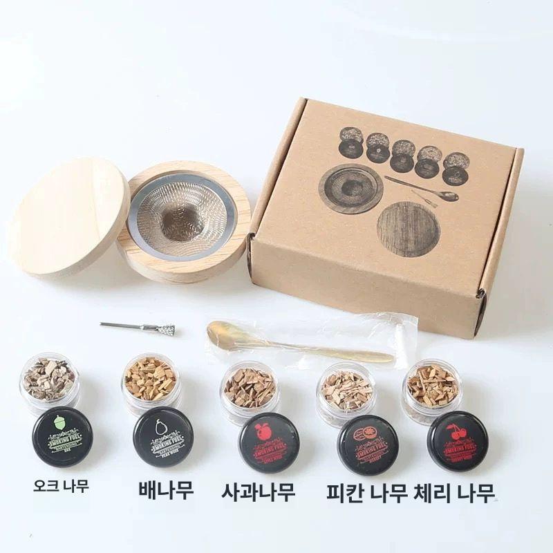 집에서 만드는 훈제 위스키 칵테일 바텐딩 도구 세트 우드칩 불향 - 상세 이미지 3