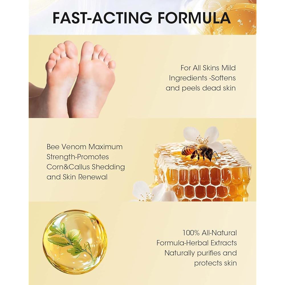 MQXUNMI 벌독 사마귀 제거제, 발 빠르게 작용하는 발용 20ML 액체 옥수수 제거제 발가락용, 엑스트라 스트렝스 사마귀, 및 굳은살 쿠션으로 안전한 관리 - 상세 이미지 2