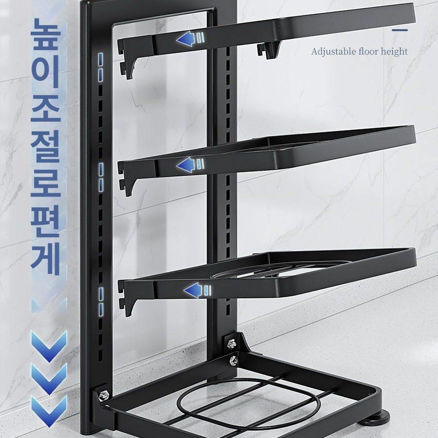 주방 냄비 보관 정리함 다기능 후라이팬 정리 다일 선반 부엌 도마 그릇 받침대 걸이 걸이 이미지 6
