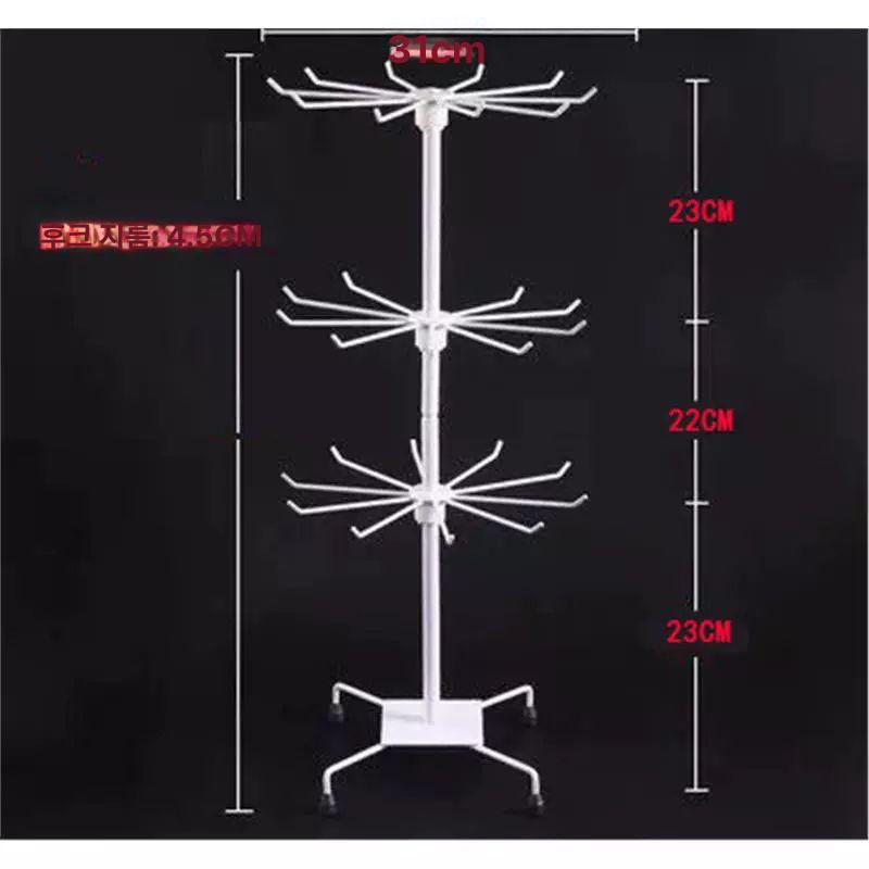 회전 악세서리 거치대 귀걸이 목걸이 반지 전시대 타공 선반 회전식 디스플레이 스탠드 - 상세 이미지 4