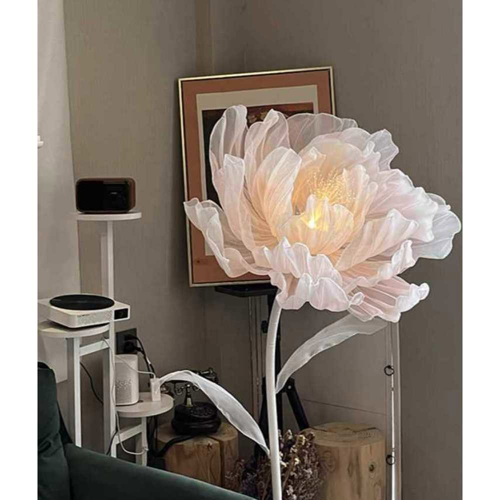 움직이는 조명 소품 움직이는꽃 인테리어 노트 꽃잎 인테리어조명 집들이선물 모란꽃 장식 1 달빛사개합화 램프 지름 60cm 높이 1 - 상품 이미지