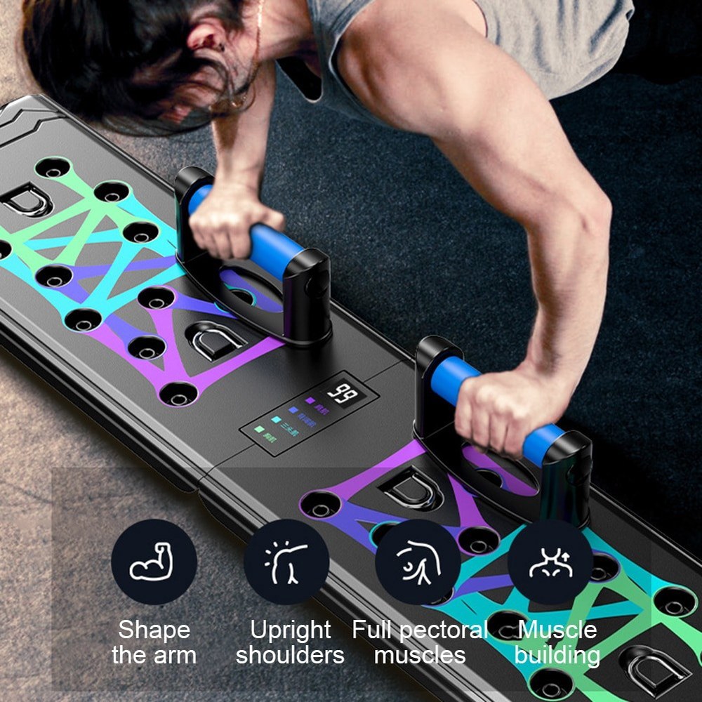 카운팅 푸시 운동 삼두근 바디 막대 빌딩 미끄럼 근육 핸드 푸샵 용품 풀업 플랫 다기능 푸시업 트레이닝 보드 - 상품 이미지