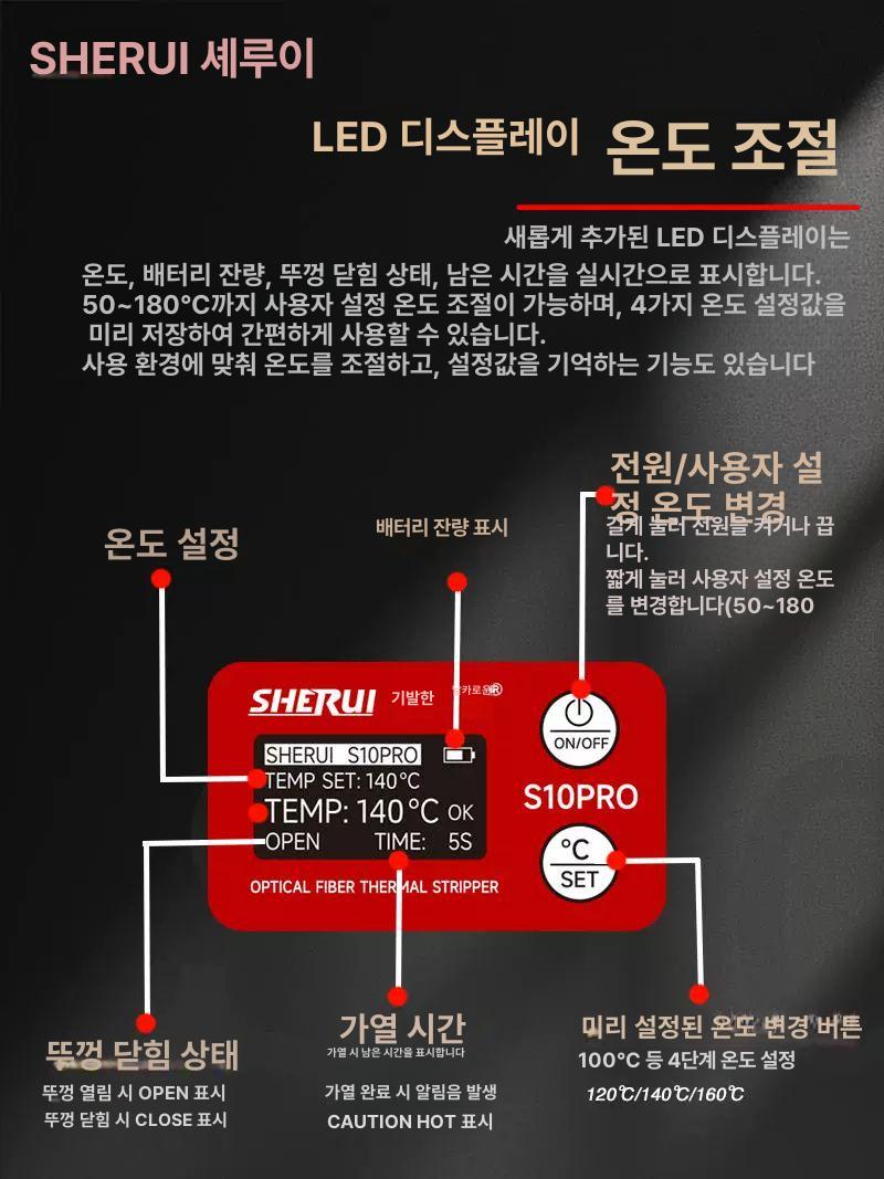 열박리기 열스트리퍼 광케이블 광탈피기 커터기 스트리핑 절단 박피기 광섬유스트리퍼 - 상세 이미지 3