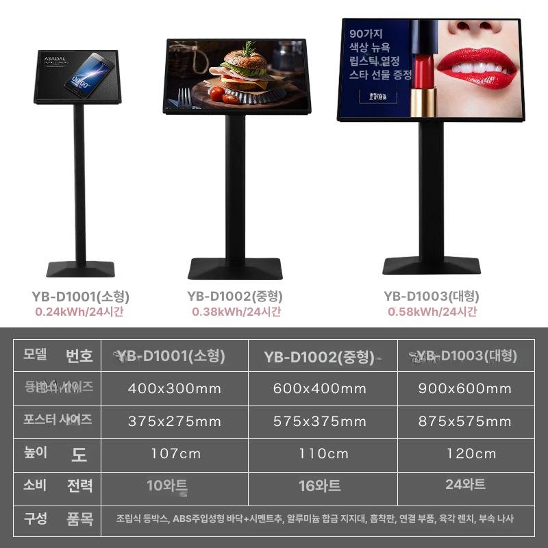 야외 개폐형 엘이디 간판 식당 매장 입구 포스터 표지판 음식점 홍보 가게 야간 조명 - 상세 이미지 3