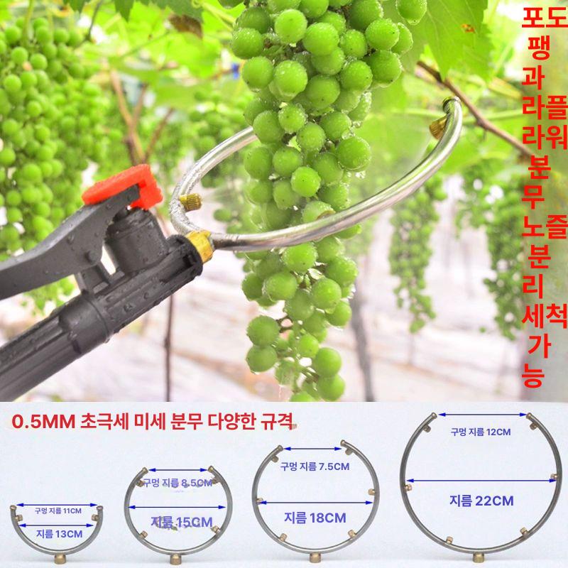 고압 분무기 핸들 교체용 약액 분사 노즐 수동 조절식 나사 부속품 세트 - 상세 이미지 2