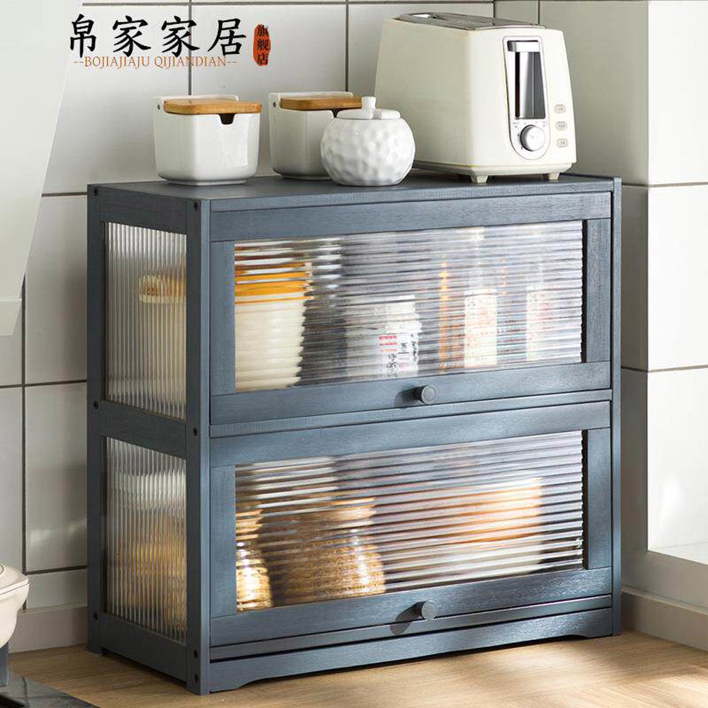 그릇 정리 플립도어 대나무 스틸 40X27CM 상단 40홑겹 허니브핑크 Bla 5 사방이 뚫려 그레이 한층 42길이 무지개 - 상세 이미지 2