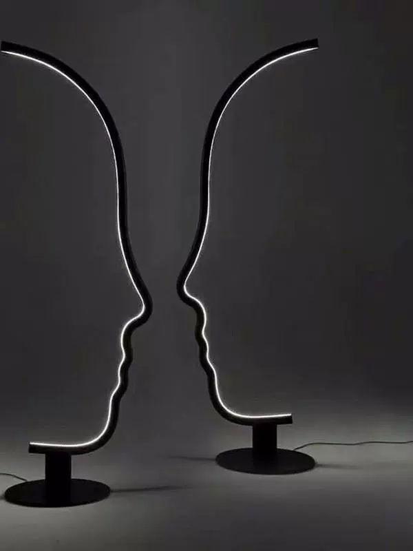 얼굴라인 마그네틱 무드등 감성 방꾸미기 파티 분위기 LED조명 인테리어 - 상세 이미지 4