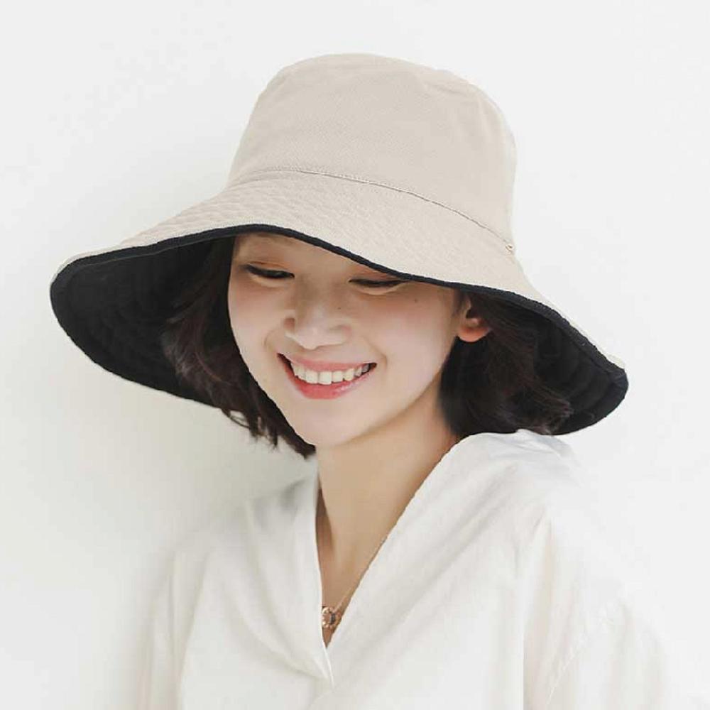양면 UV 자외선차단모자 여름 여성 넓은챙 챙모자 햇빛가리개 썬캡 - 상세 이미지 5