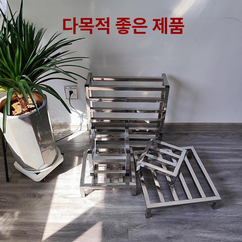 스테인리스 사각 화분받침 바퀴형 물받이 식물거치대 대형 강화 돌리 스탠드 - 상세 이미지 3