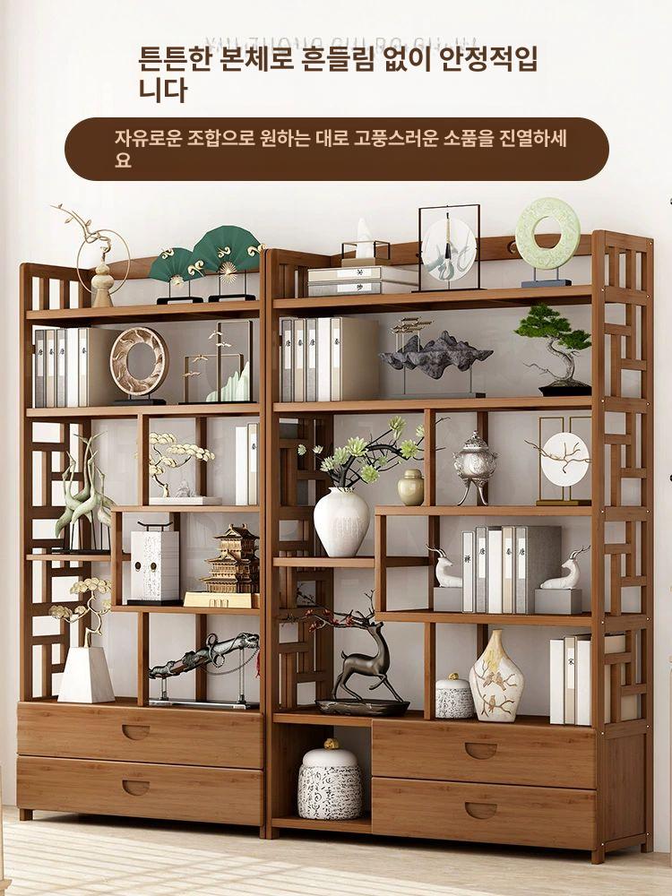 벽선반 원목 선반장 빈티지 인테리어 수납 소품 거실 주방 코너 모서리 보관 - 상세 이미지 2
