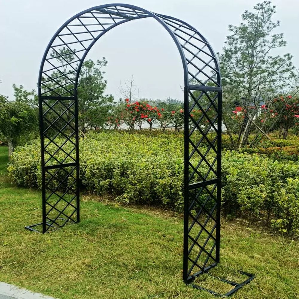 아치문 화단울타리 철재 조경 공원 야외 게이트 펜스 지주대 경계 가든꾸미기 - 상세 이미지 5