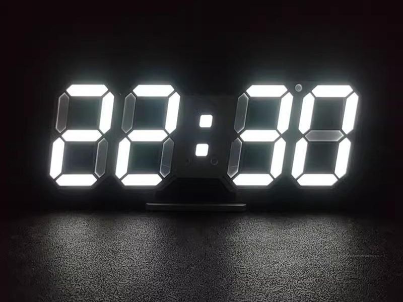 대형 벽걸이시계 LED 인테리어 아트월 숫자 거실 사각 모던 날짜 온도 디지털벽시계 - 상품 이미지