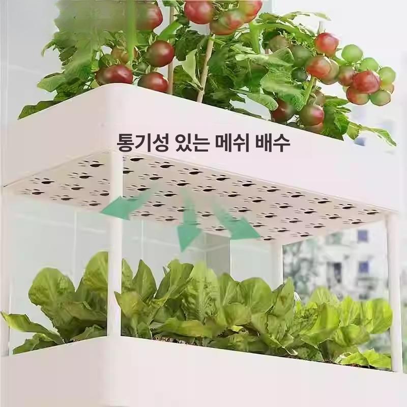 수경재배 스마트 식물 타워 실내 야채 기르기 수직정원 LED 조명 가정용 키트 - 상세 이미지 5