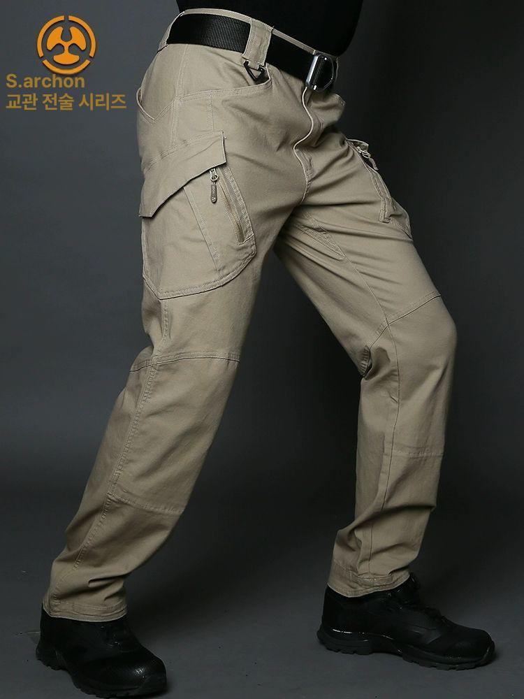 남성 겨울 작업바지 방한 빅사이즈 냉감 기능성 아웃도어 카고팬츠 안전조끼 - 상세 이미지 3