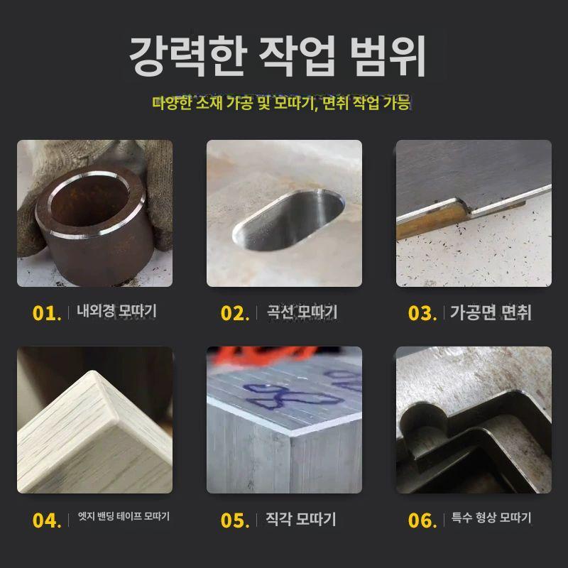 에어그라인더 미니 금속면취기 공업용 베벨가공 정밀연마 회전식 휴대용 강철 코너 고속 산업용 연마툴 - 상세 이미지 3