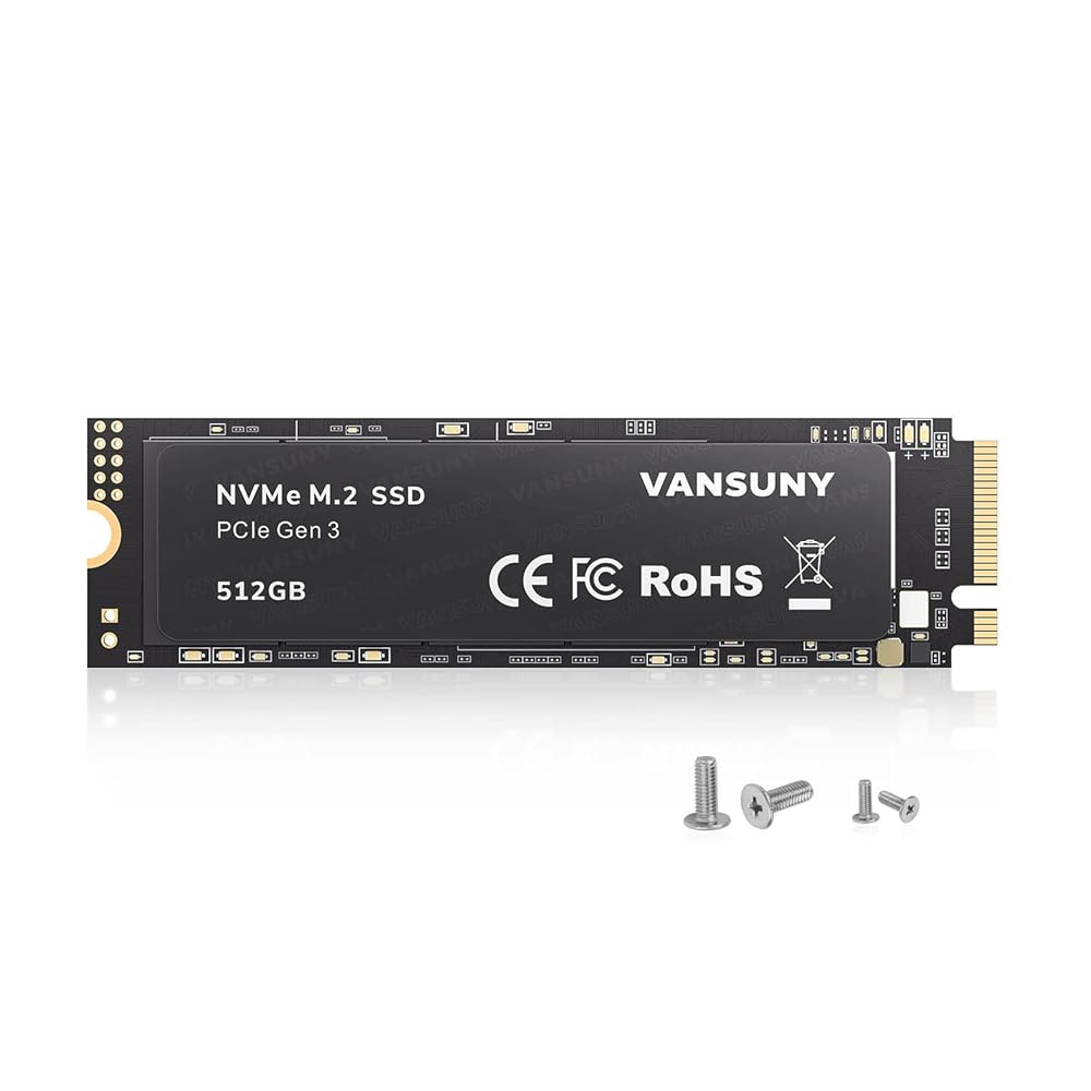 uny 512GB NVMe M.2 내부 솔리드 스테이트 드라이브 PCIe 3.0 TLC SSD 3D NAND 2280 속도 최대 3400 / 2900MB /s 하드 - 상품 이미지